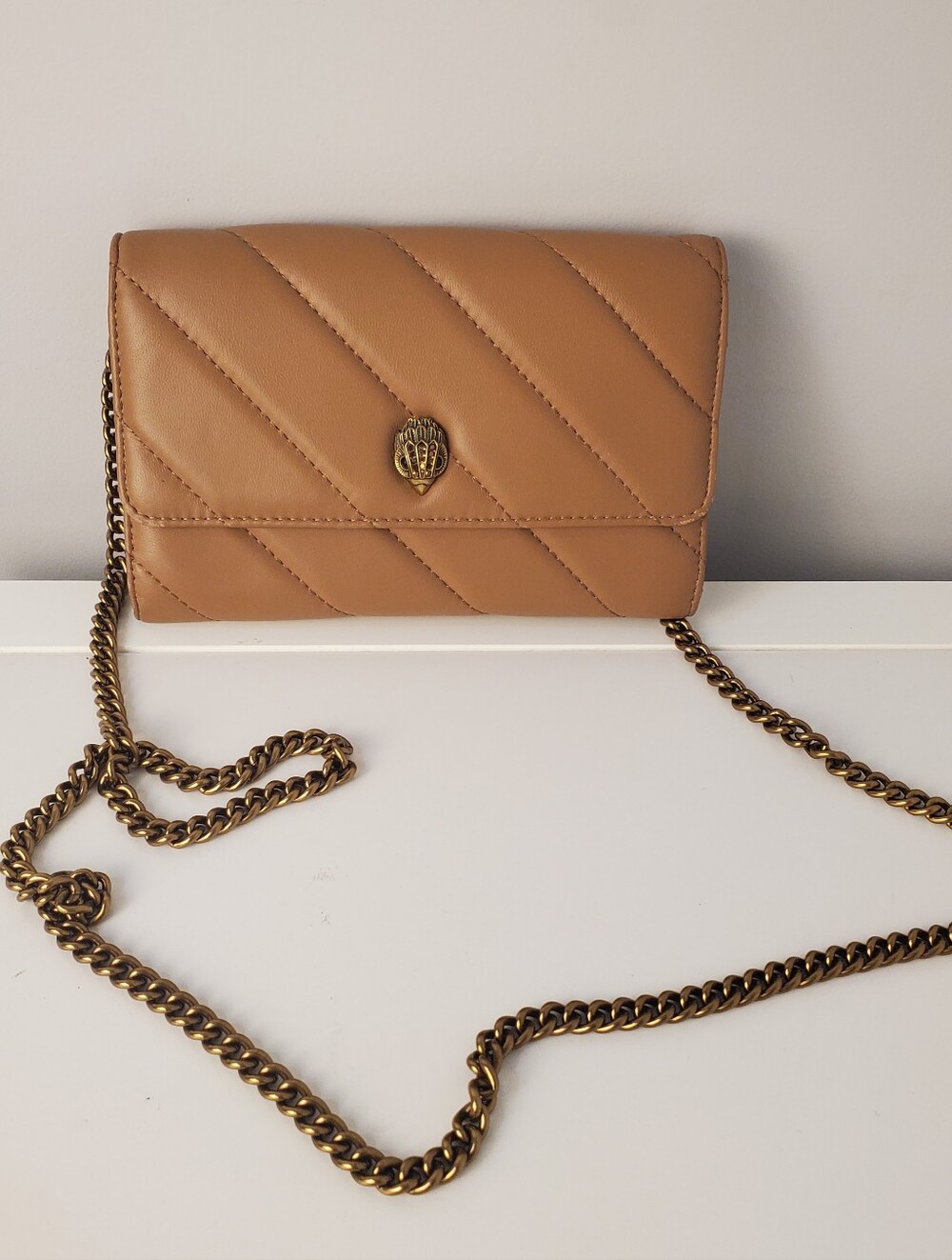 Kurt Geiger London Soho Drench Leather Wallet on a Chain